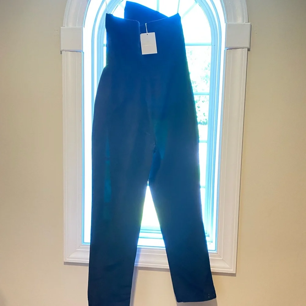 Alexia Maria Silk Faille Twisted Bow Jumpsuit. Size 4. Retail $706 - Picture 8 of 12